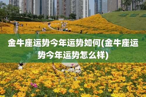 金牛座运势今年运势如何(金牛座运势今年运势怎么样)