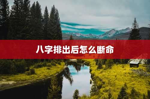八字排出后怎么断命