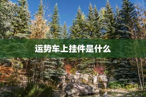 运势车上挂件是什么