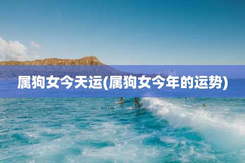 属狗女今天运(属狗女今年的运势)