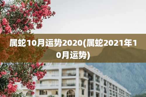 属蛇10月运势2020(属蛇2021年10月运势)