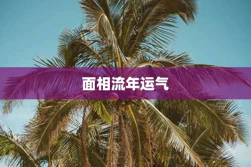 面相流年运气