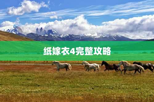 纸嫁衣4完整攻略