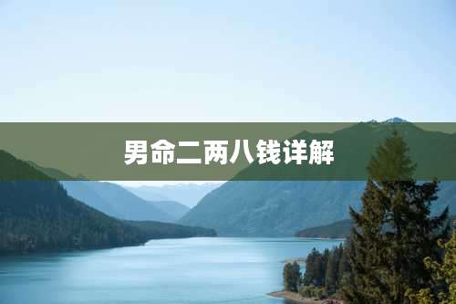 男命二两八钱详解