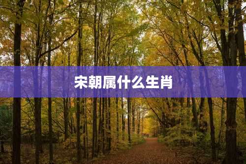 宋朝属什么生肖