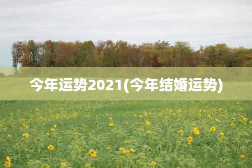 今年运势2021(今年结婚运势)
