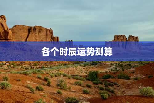 各个时辰运势测算