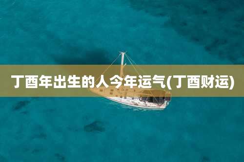 丁酉年出生的人今年运气(丁酉财运)