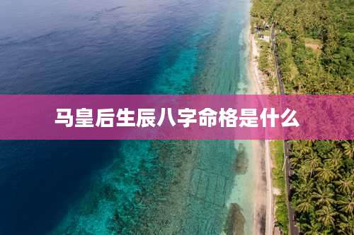 马皇后生辰八字命格是什么