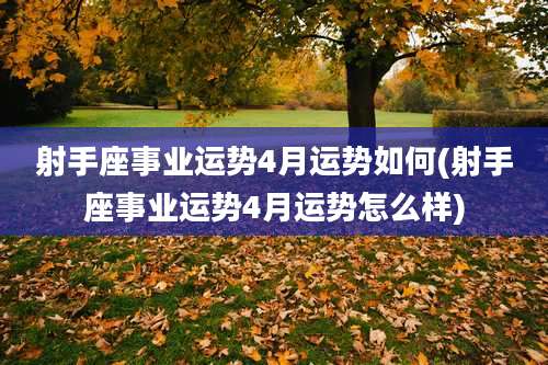 射手座事业运势4月运势如何(射手座事业运势4月运势怎么样)
