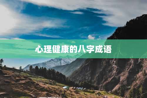 心理健康的八字成语