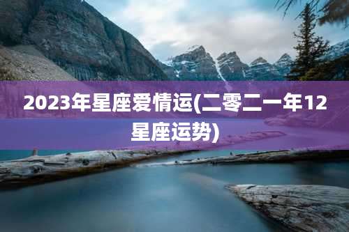 2023年星座爱情运(二零二一年12星座运势)