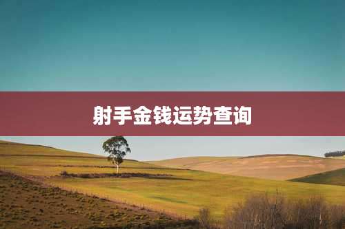 射手金钱运势查询