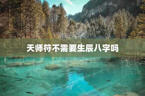 天师符不需要生辰八字吗