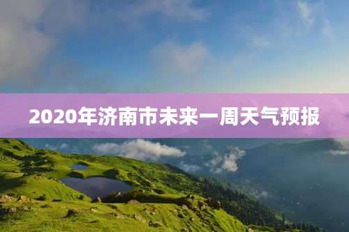 2020年济南市未来一周天气预报