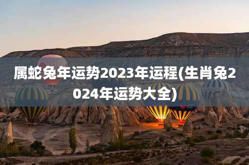 属蛇兔年运势2023年运程(生肖兔2024年运势大全)