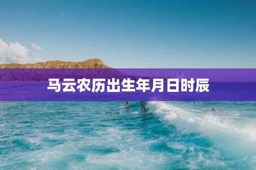 马云农历出生年月日时辰