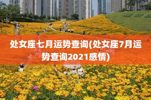 处女座七月运势查询(处女座7月运势查询2021感情)