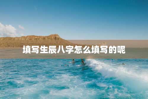 填写生辰八字怎么填写的呢