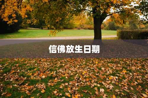 信佛放生日期