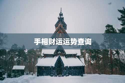 手相财运运势查询