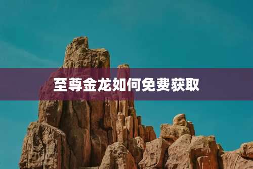 至尊金龙如何免费获取