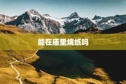 能在庙里烧纸吗