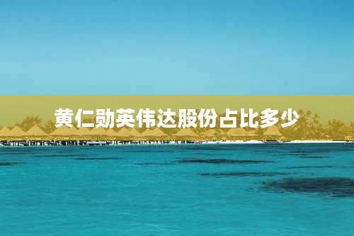 黄仁勋英伟达股份占比多少