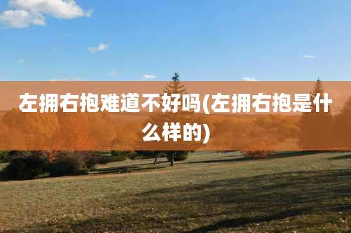 左拥右抱难道不好吗(左拥右抱是什么样的)