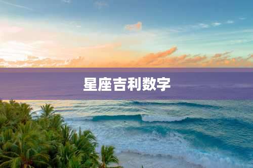 星座吉利数字