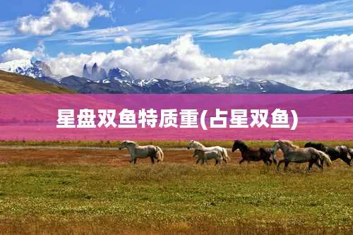 星盘双鱼特质重(占星双鱼)