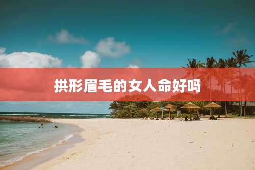 拱形眉毛的女人命好吗