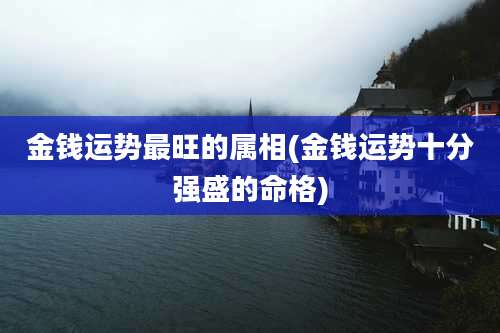 金钱运势最旺的属相(金钱运势十分强盛的命格)