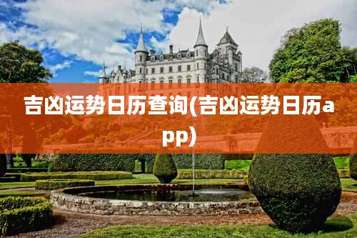 吉凶运势日历查询(吉凶运势日历app)