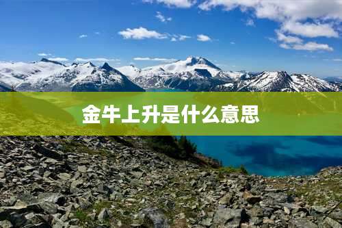 金牛上升是什么意思