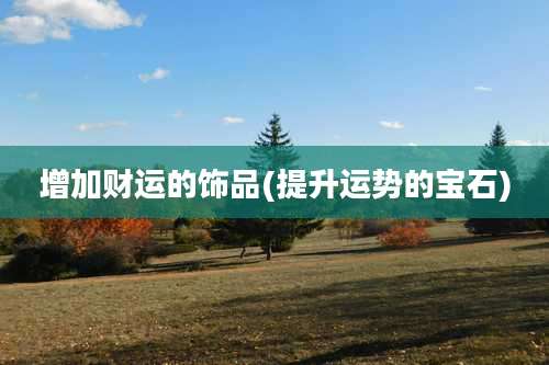 增加财运的饰品(提升运势的宝石)