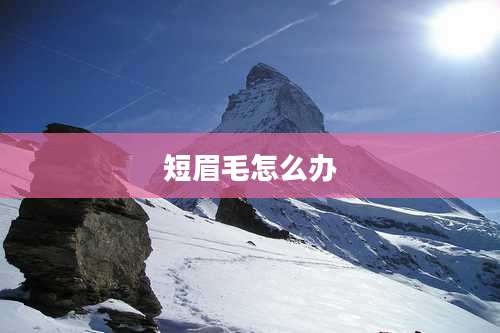 短眉毛怎么办