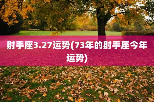 射手座3.27运势(73年的射手座今年运势)
