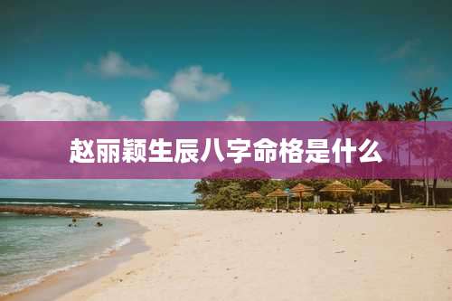 赵丽颖生辰八字命格是什么