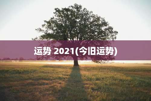 运势 2021(今旧运势)