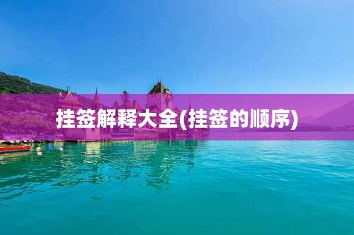 挂签解释大全(挂签的顺序)