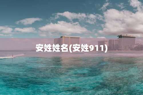 安姓姓名(安姓911)