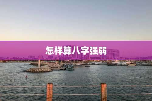 怎样算八字强弱