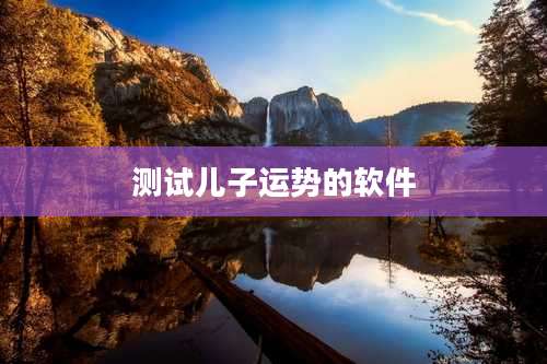 测试儿子运势的软件