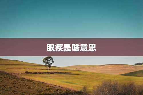 眼疾是啥意思
