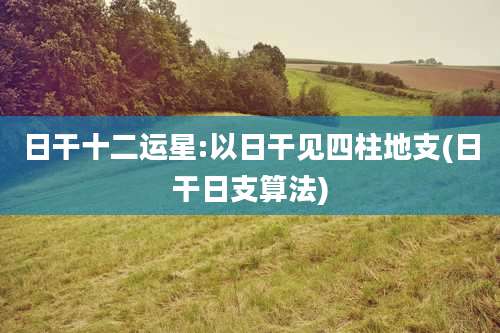 日干十二运星:以日干见四柱地支(日干日支算法)