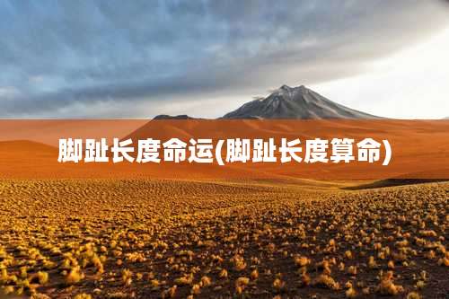 脚趾长度命运(脚趾长度算命)