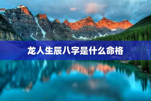 龙人生辰八字是什么命格