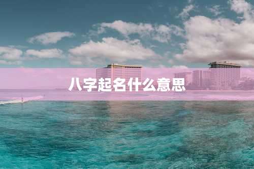 八字起名什么意思