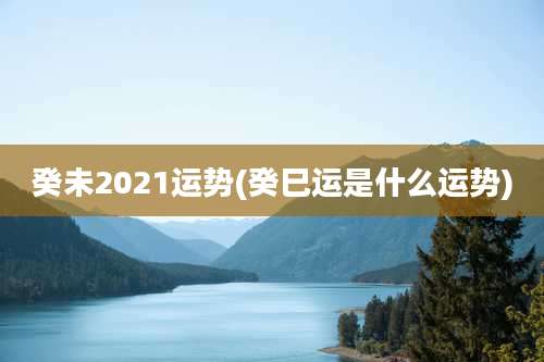 癸未2021运势(癸巳运是什么运势)
